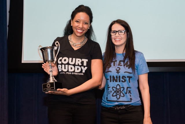 Kristina Jones (left) with Denyse Cardozo, Executive Director of Silicon Valley Forum