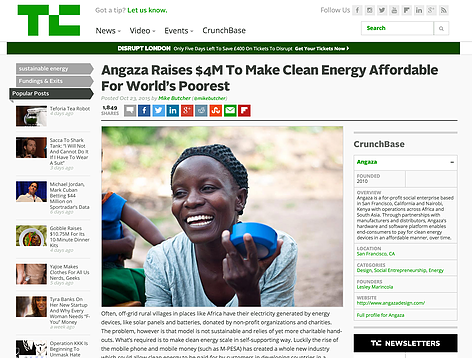 Angaza's technology platform allows manufacturers and distributors to make energy products affordable to 1 billion off-grid consumers.